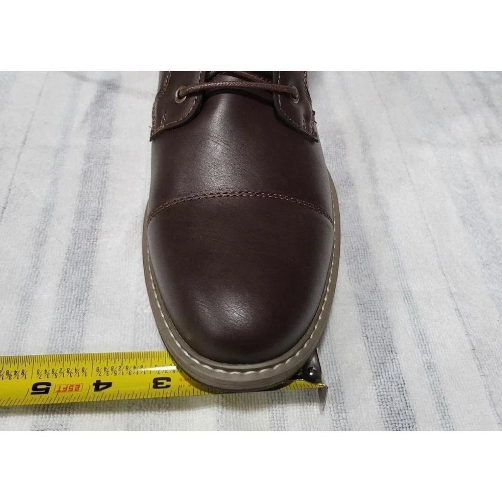 J. Ferrar Millbank Brown Cap Toe Lace Up Combat Boots Mens 10M Memory Foam